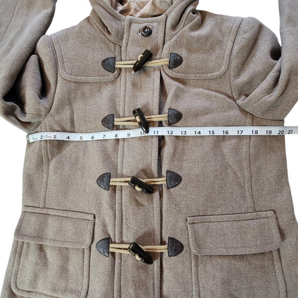 Boden Anthropologie Wool Hooded Pea Coat Women's Size 10 - Picture 4 of 13